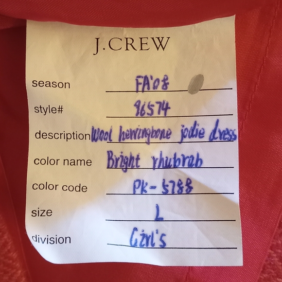 Mini Crew by J Crew wool herringbone shift dress - Picture 4 of 4